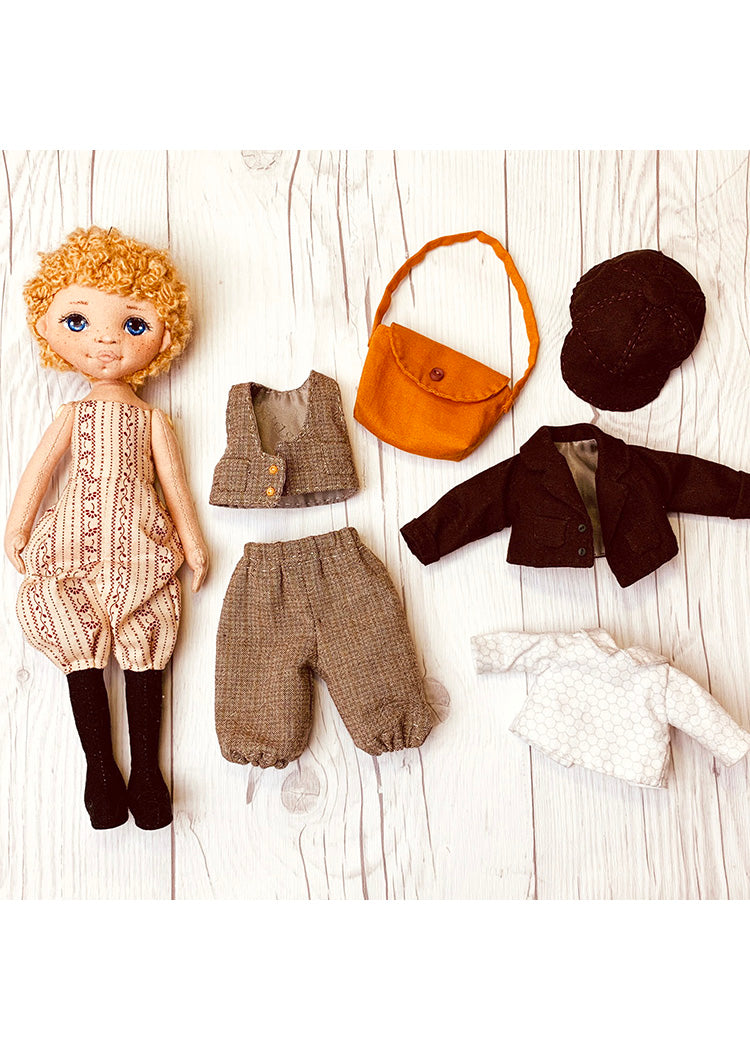 25cm Doll Clothes Pattern🧵 NewsBoy (Dress-Up)