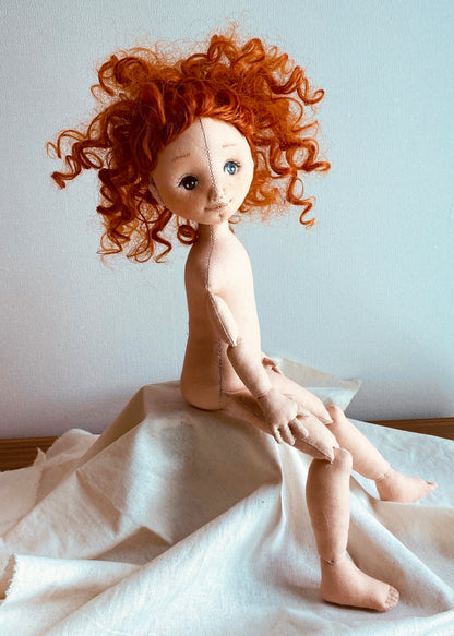 33cm Doll Body Pattern🎀 Basic Jointed Doll Body (Face center seam)