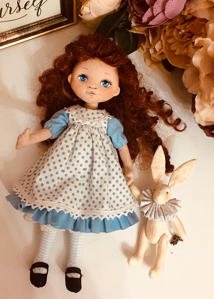 25cm Doll Pattern 🎀 (J) Alice & Rabbit (Dress-Up)