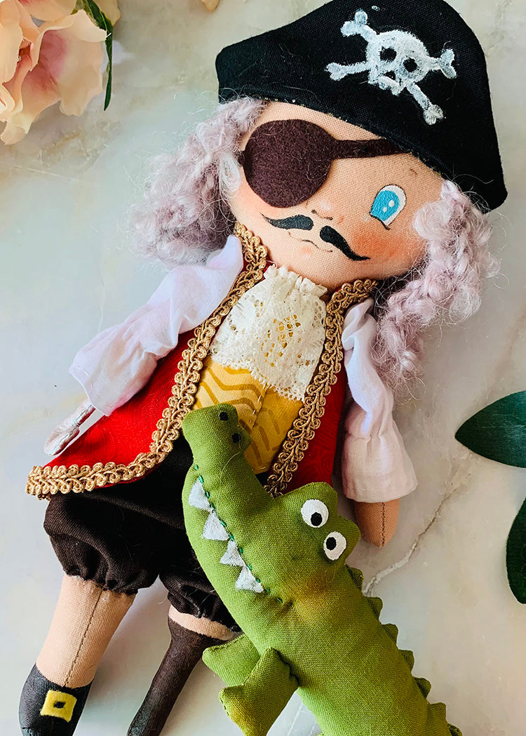 Easy Doll Pattern🌈 Captain Hook & Crocodile