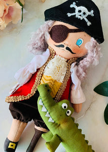 Easy Doll Pattern🌈 Captain Hook & Crocodile