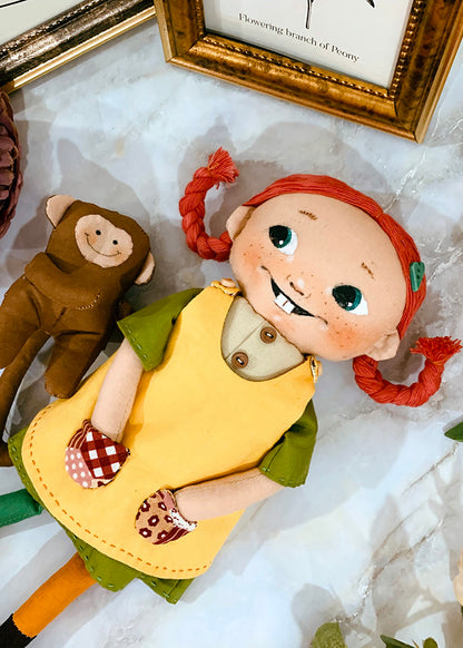 Easy Doll Pattern🌈 Cute Girl and Monkey
