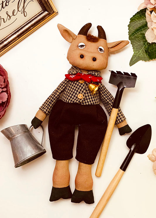 Easy Doll Pattern🌈 Farmer Moo moo