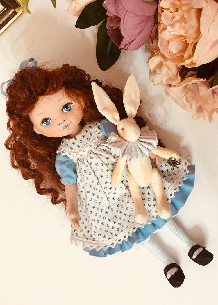 25cm Doll Pattern 🎀 (J) Alice & Rabbit (Dress-Up)