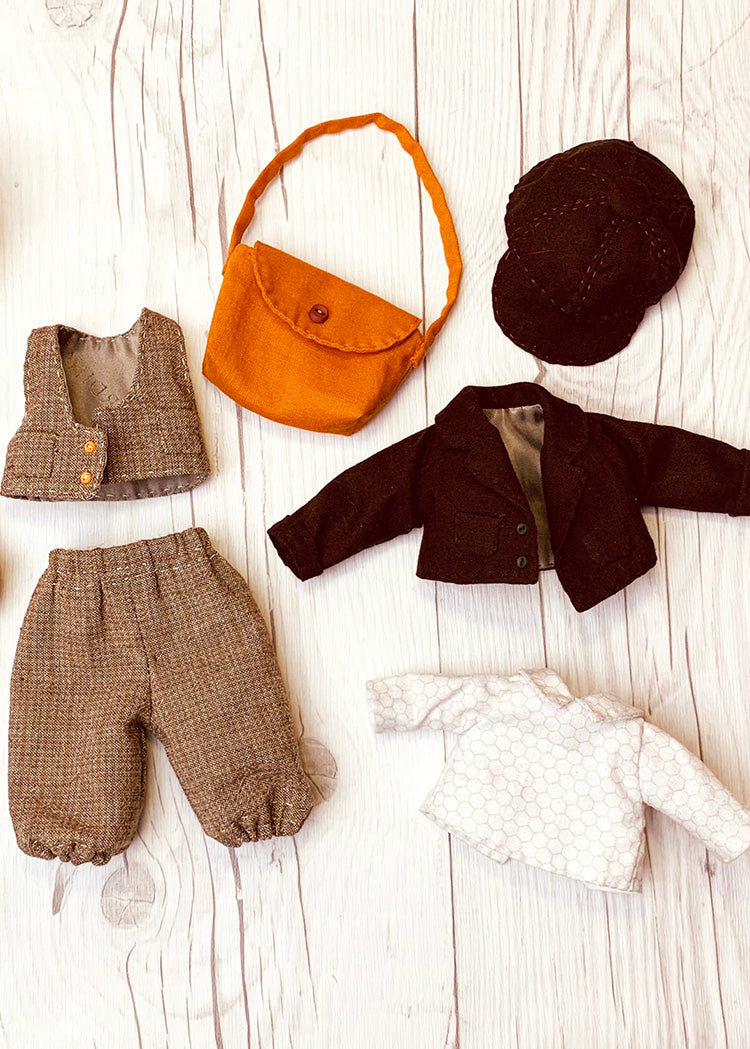 25cm Doll Clothes Pattern🧵 NewsBoy (Dress-Up)