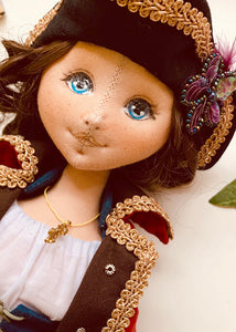 35cm doll Pattern / Captain (Face center seam)
