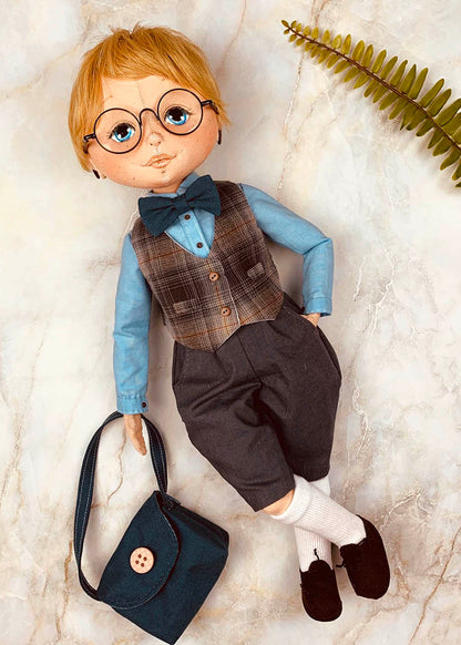 40cm Doll Pattern 🌈 (J) John Clothing Sets (Face center seam)
