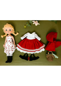 25cm Doll Pattern 🎀 (J) Little Red (Dress-Up)