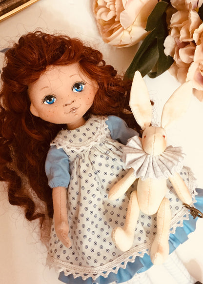 25cm Doll Pattern 🎀 (J) Alice & Rabbit (Dress-Up)