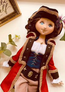 35cm doll Pattern / Captain (Face center seam)