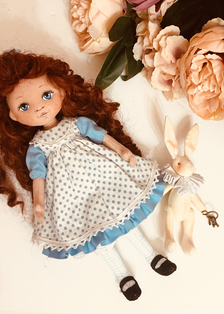 25cm Doll Pattern 🎀 (J) Alice & Rabbit (Dress-Up)