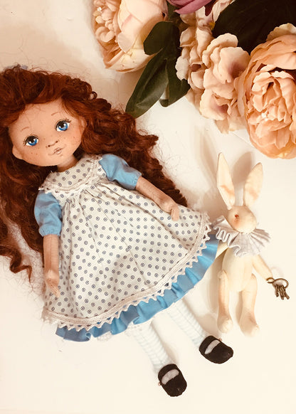 25cm Doll Pattern 🎀 (J) Alice & Rabbit (Dress-Up)