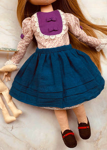40cm Doll Pattern / (J) Bess Clothing Sets (Face center seam)