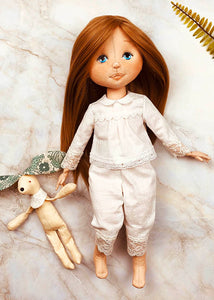 40cm Doll Pattern / (J) Bess Clothing Sets (Face center seam)