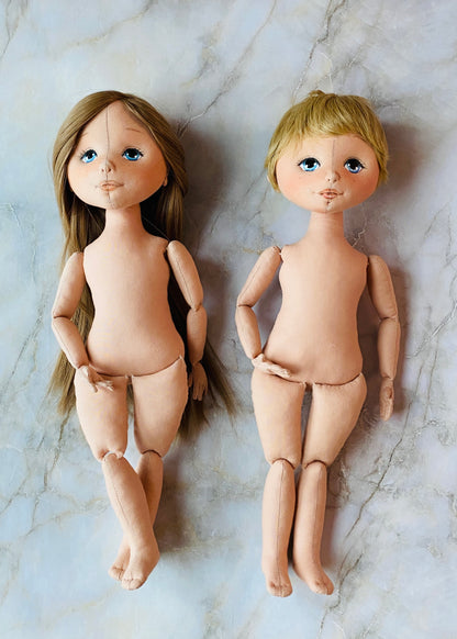 40cm Doll Body Pattern🎀Jointed Doll Body Hip ver. (Face center seam)