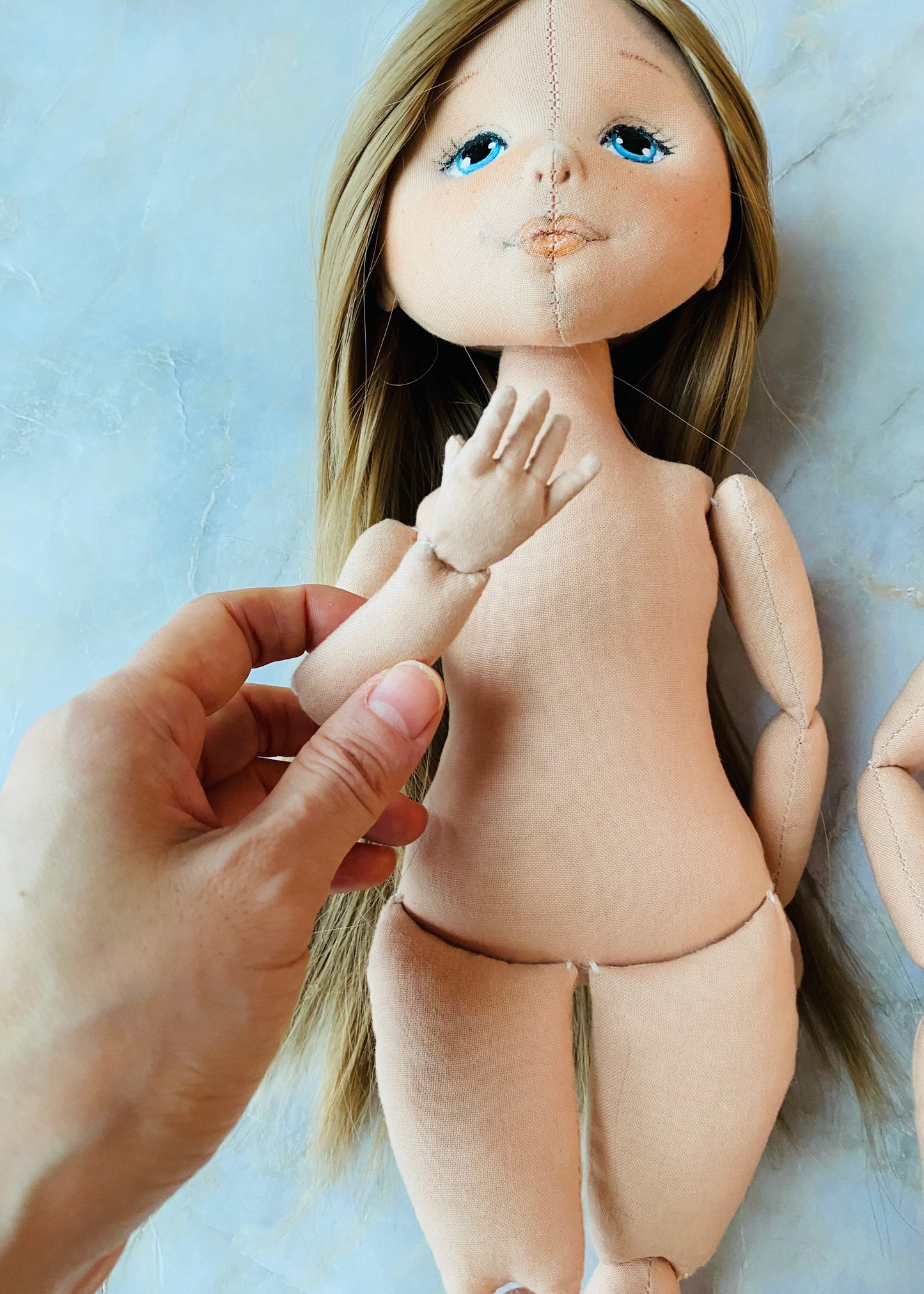 40cm Doll Body Pattern🎀Jointed Doll Body Hip ver. (Face center seam)