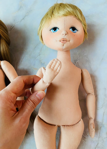 40cm Doll Body Pattern🎀Jointed Doll Body Hip ver. (Face center seam)