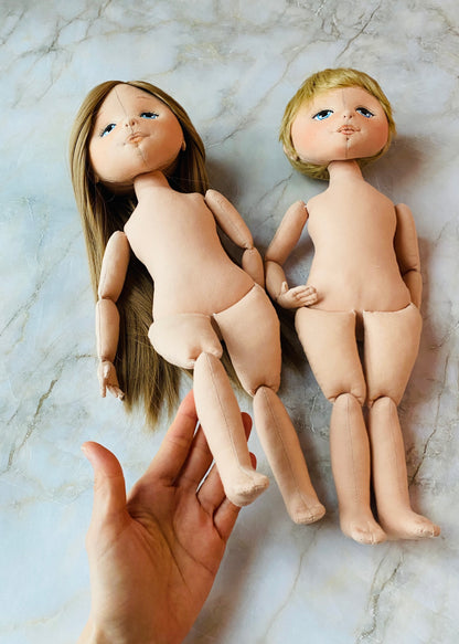 40cm Doll Body Pattern🎀Jointed Doll Body Hip ver. (Face center seam)