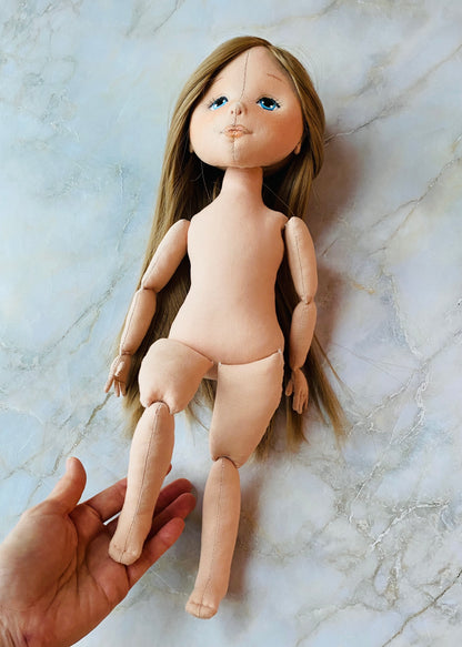 40cm Doll Body Pattern🎀Jointed Doll Body Hip ver. (Face center seam)