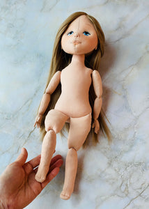 40cm Doll Body Pattern / Basic Jointed Doll Body (Face center seam)