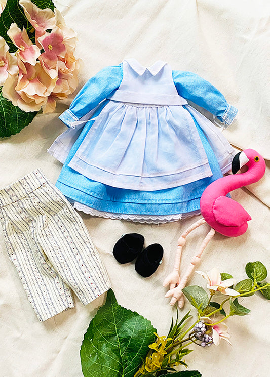 33cm Doll cloth Pattern👚 Alice's Dress (Dress-Up)