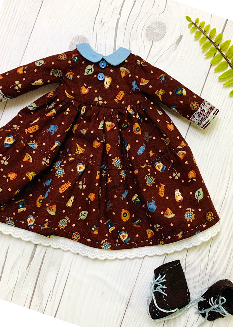 33cm Doll cloth Pattern👚Anne's Dress (Dress-Up)