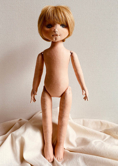 33cm Doll Body Pattern🎀Basic Standing Doll Body (Face center seam)