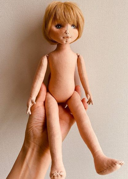 33cm Doll Body Pattern🎀Basic Standing Doll Body (Face center seam)