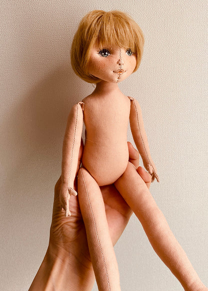 33cm Doll Body Pattern🎀Basic Standing Doll Body (Face center seam)