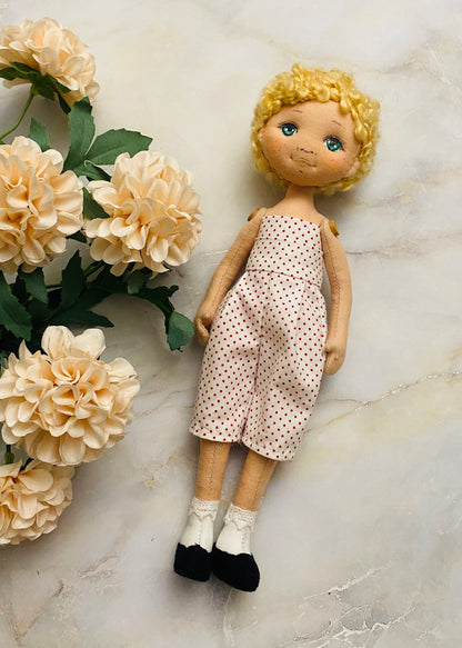 25cm Doll Pattern🎀(S) Little Farmer & Chicken (Dress-Up)