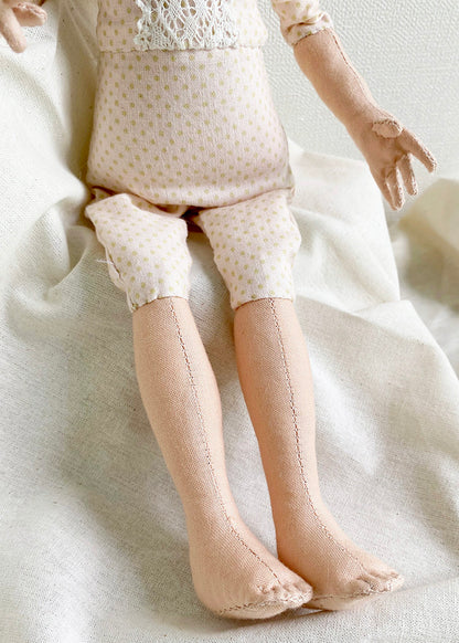 33cm Doll Body Pattern🎀 All-in-one Doll Body (Face center seam)