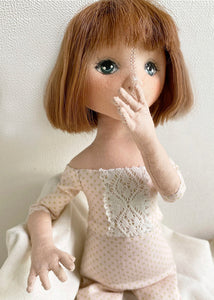 33cm Doll Body Pattern / All-in-one Doll Body (Face center seam)
