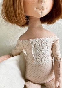 33cm Doll Body Pattern / All-in-one Doll Body (Face center seam)