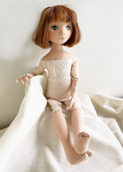33cm Doll Body Pattern🎀 All-in-one Doll Body (Face center seam)