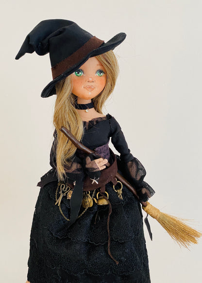 35cm doll Pattern🩱Halloween Witch Doll🎃/ No Face center seam