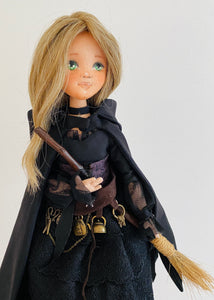 35cm doll Pattern🩱Halloween Witch Doll🎃/ No Face center seam