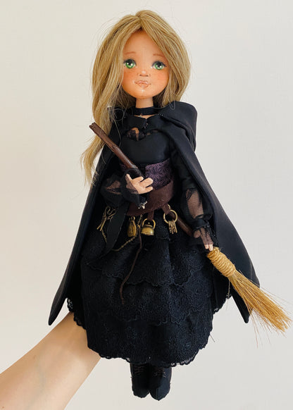 35cm doll Pattern🩱Halloween Witch Doll🎃/ No Face center seam