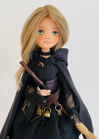 35cm doll Pattern🩱Halloween Witch Doll🎃/ No Face center seam