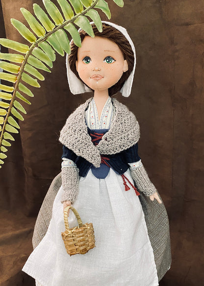 35cm doll Pattern🩱Highland Woman Dress Doll / No Face center seam