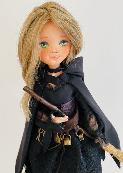 35cm doll Pattern🩱Halloween Witch Doll🎃/ No Face center seam
