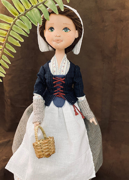 35cm doll Pattern🩱Highland Woman Dress Doll / No Face center seam