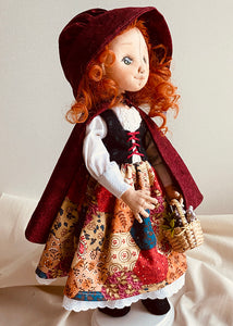 33cm Doll cloth Pattern /  Little Red (Dress-Up)