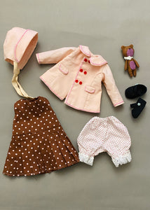 33cm Doll cloth Pattern /Pleated Dress and Coat (Dress-Up)