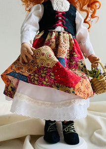 33cm Doll cloth Pattern /  Little Red (Dress-Up)