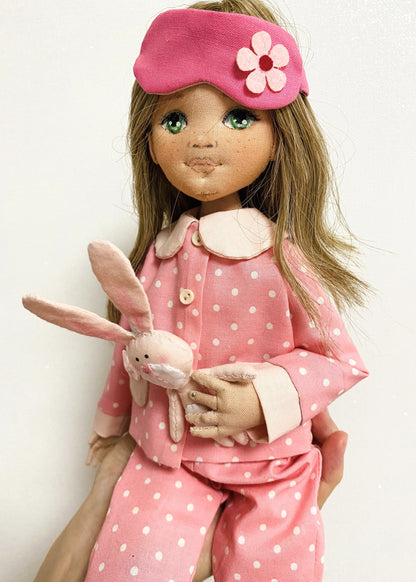 33cm Doll cloth Pattern👚 Sleepwear Set (Dress-Up)