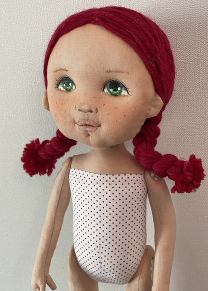 40cm Doll Body Pattern 🎀 Standing Doll Body (3-hairstyle)