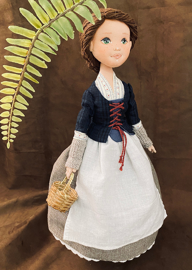 35cm doll Pattern🩱Highland Woman Dress Doll / No Face center seam