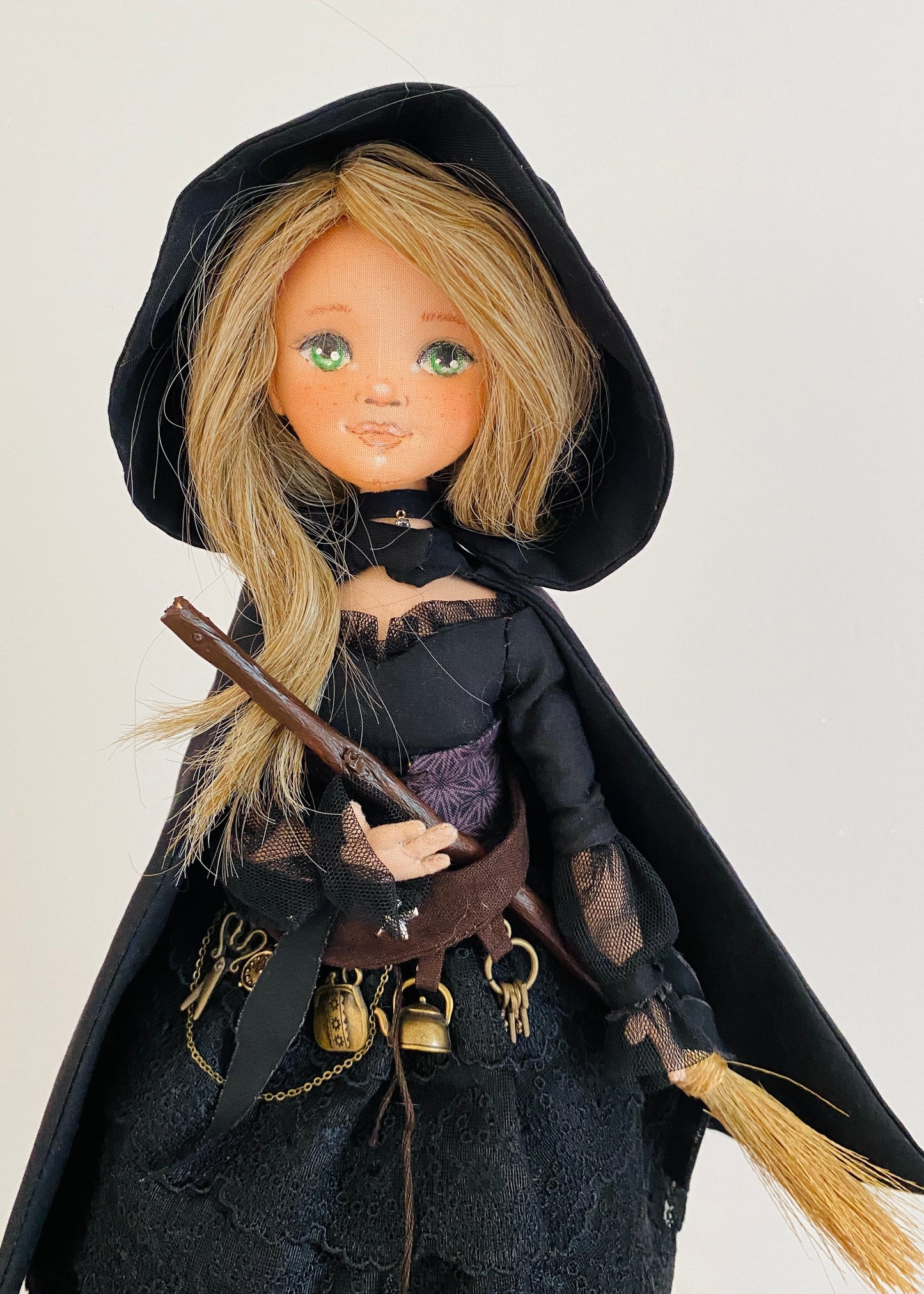 35cm doll Pattern🩱Halloween Witch Doll🎃/ No Face center seam