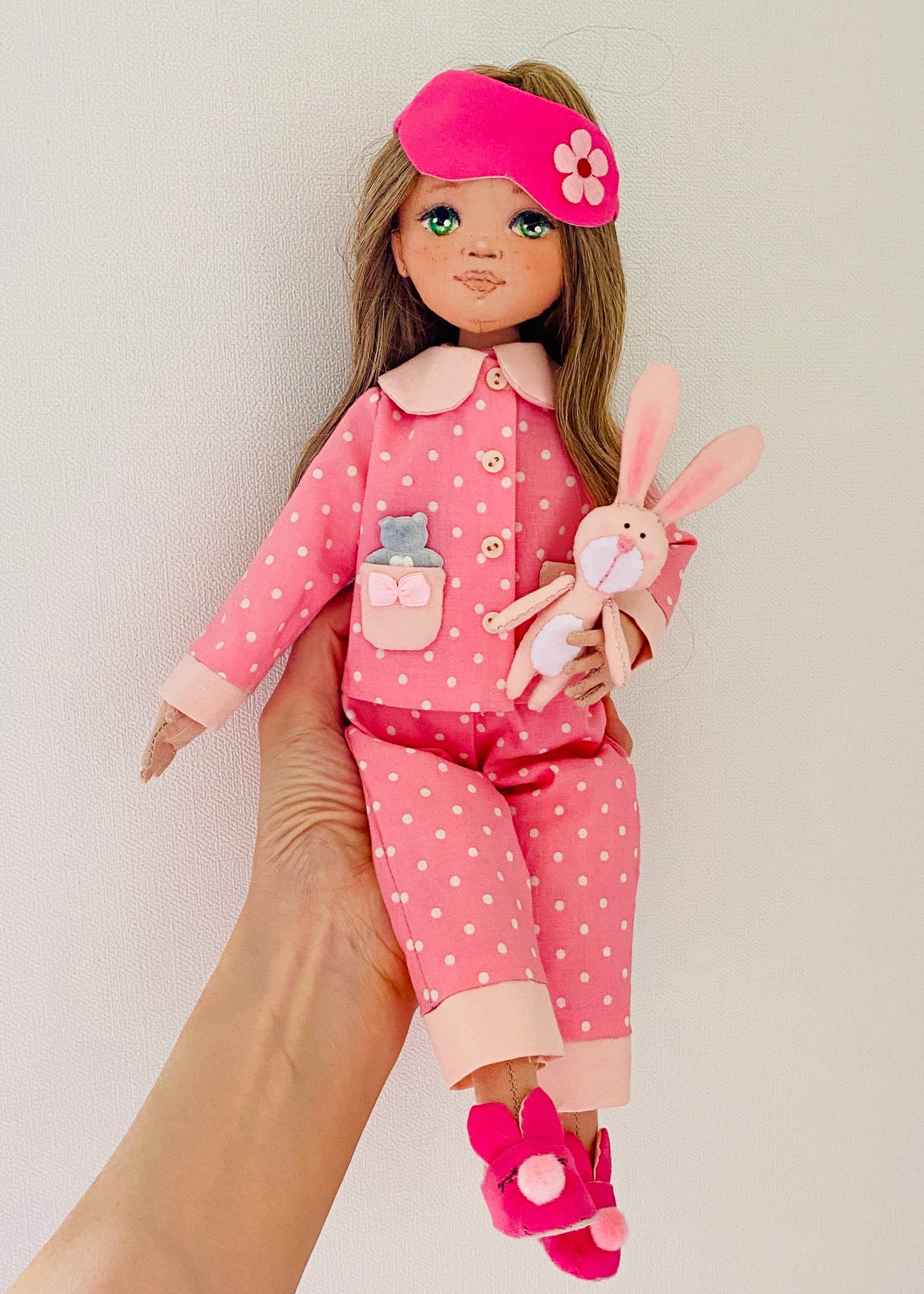 33cm Doll cloth Pattern👚 Sleepwear Set (Dress-Up)