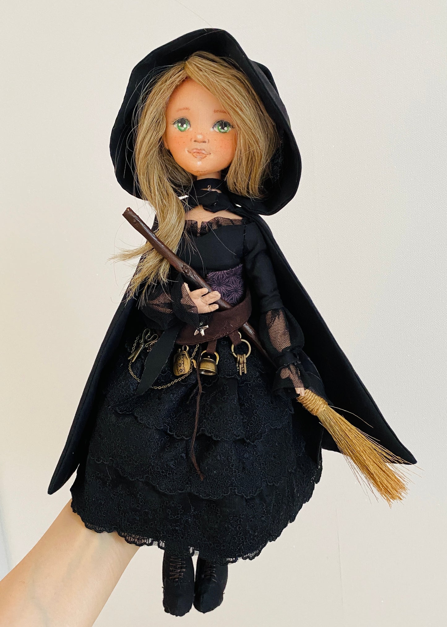 35cm doll Pattern🩱Halloween Witch Doll🎃/ No Face center seam